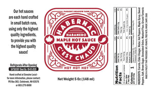 HABERNAC C'EST CHAUD - Habanero/Maple Hot Sauce